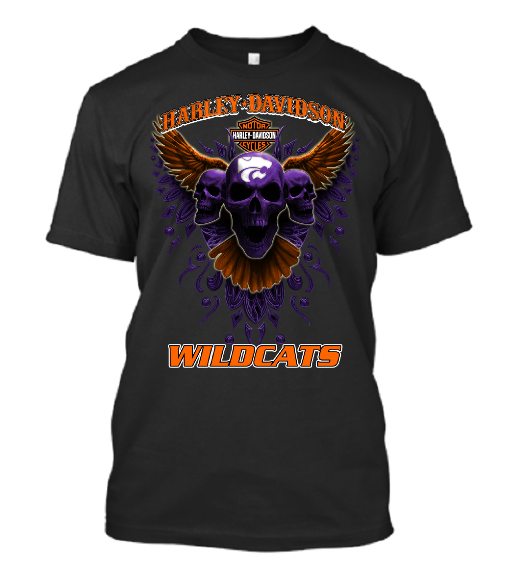 Harley Davidson Motorcycles Wildcats Kansas State T-Shirt