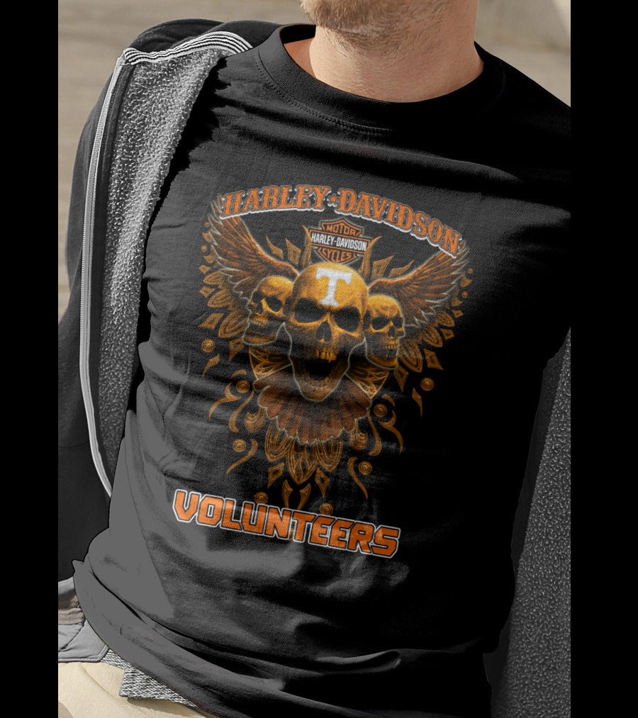 Harley Davidson Motor Cycles Volunteers Tennessee T-Shirt
