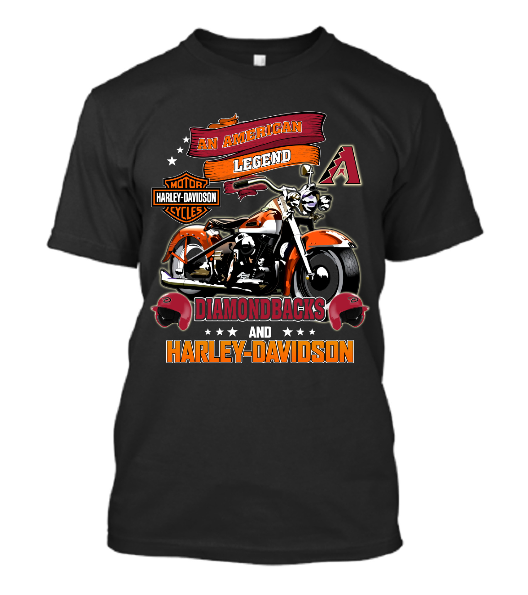 An American Legend Arizona Diamondbacks And Harley Davidson Cycles T-Shirt
