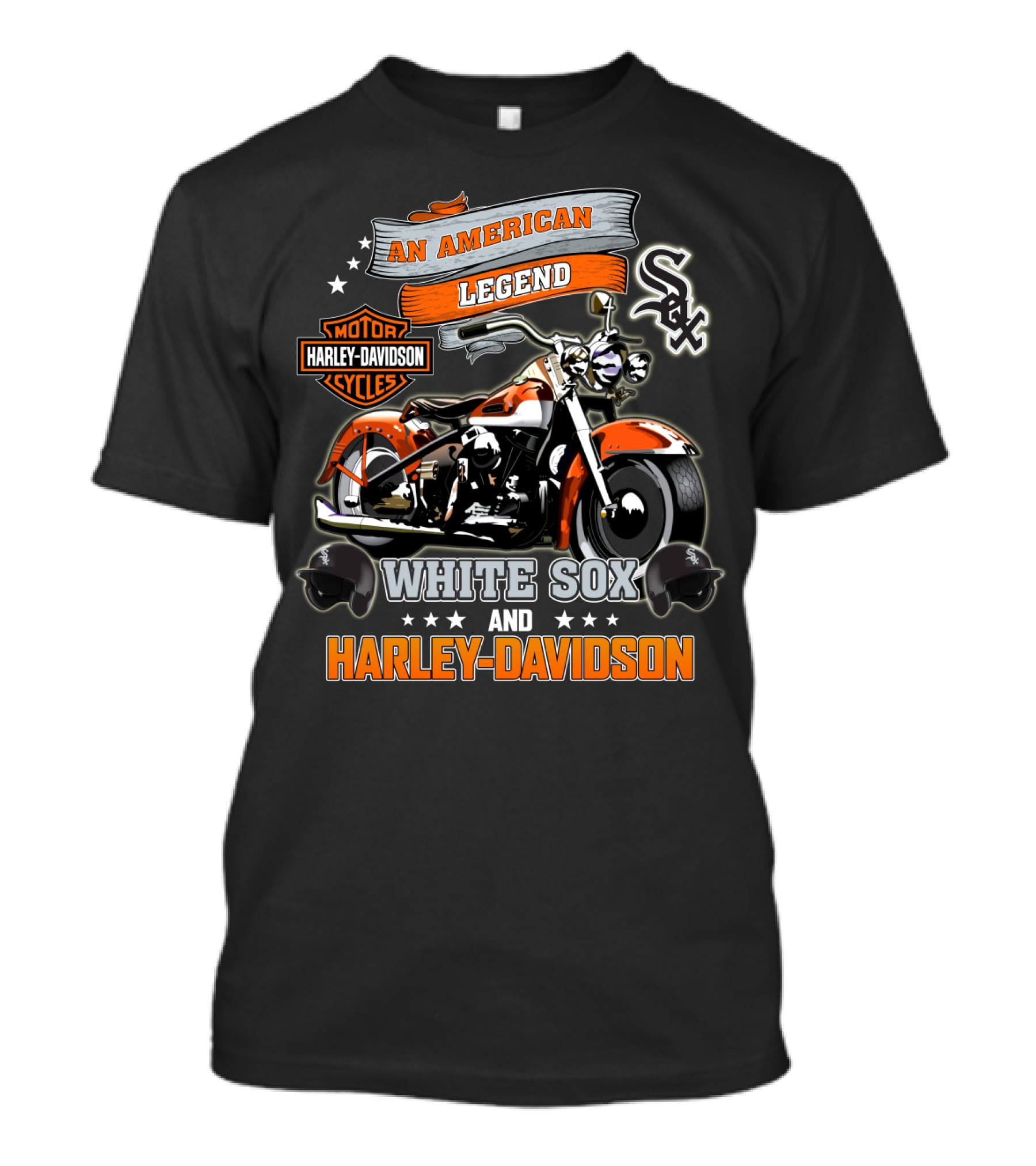 An American Legend White Sox And Harley Davidson T-Shirt