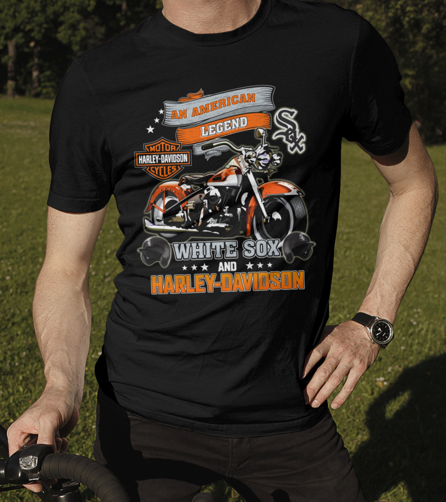 An American Legend White Sox And Harley Davidson T-Shirt