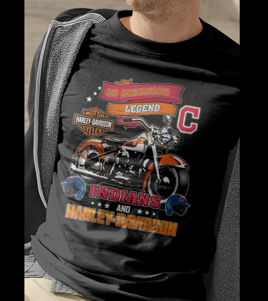 An American Legend Indians And Harley Davidson Motor Cycles C T-Shirt
