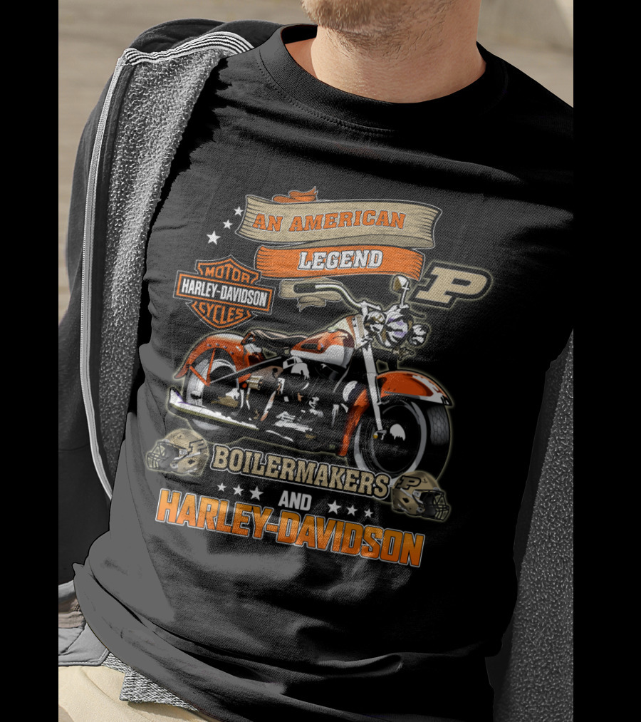 Purdue Boilermakers Harley Davidson An American Legend T-Shirt