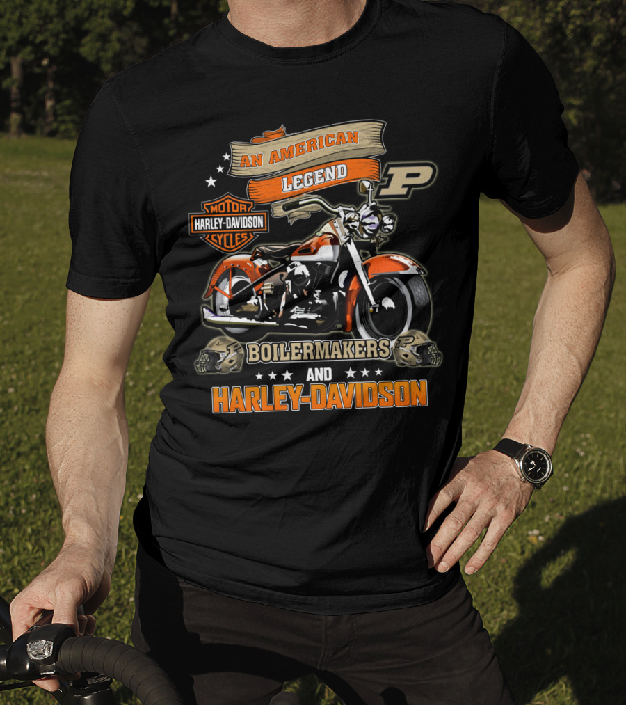 Purdue Boilermakers Harley Davidson An American Legend T-Shirt