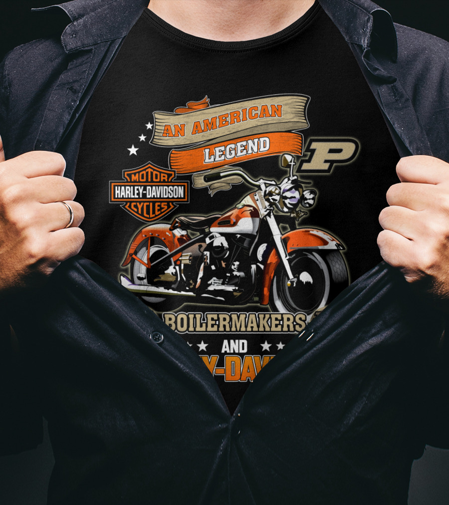 Purdue Boilermakers Harley Davidson An American Legend T-Shirt