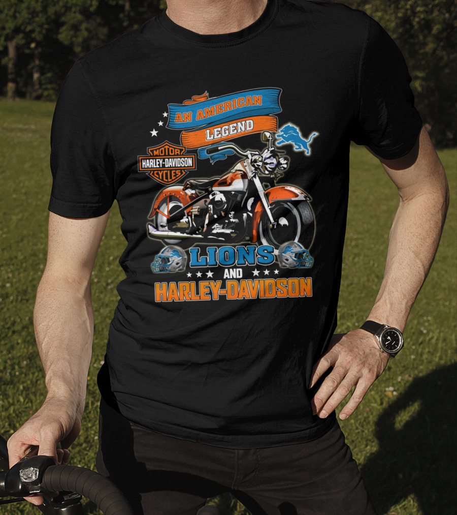 An American Legend Lions And Harley Davidson Motor Harley Davidson Cycles T-Shirt