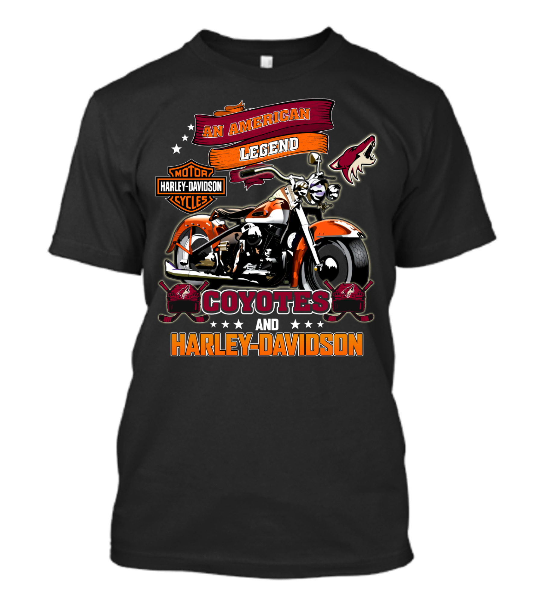 Arizona Coyotes An American Legend Harley Davidson Nhl T-Shirt