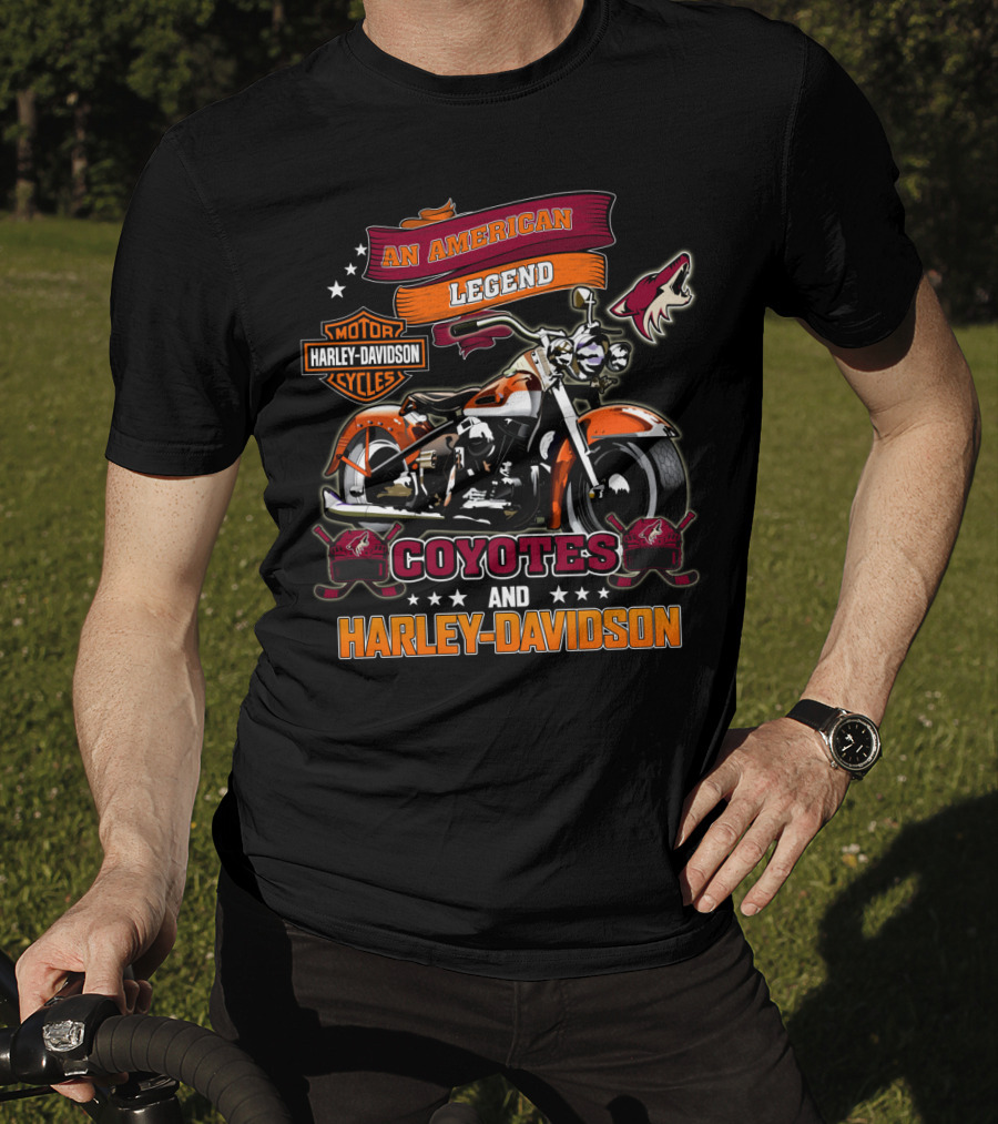 Arizona Coyotes An American Legend Harley Davidson Nhl T-Shirt