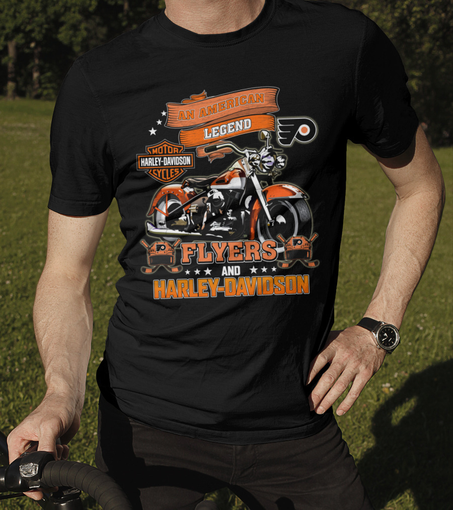 Philadelphia Flyers Harley Davidson An American Legend T-Shirt