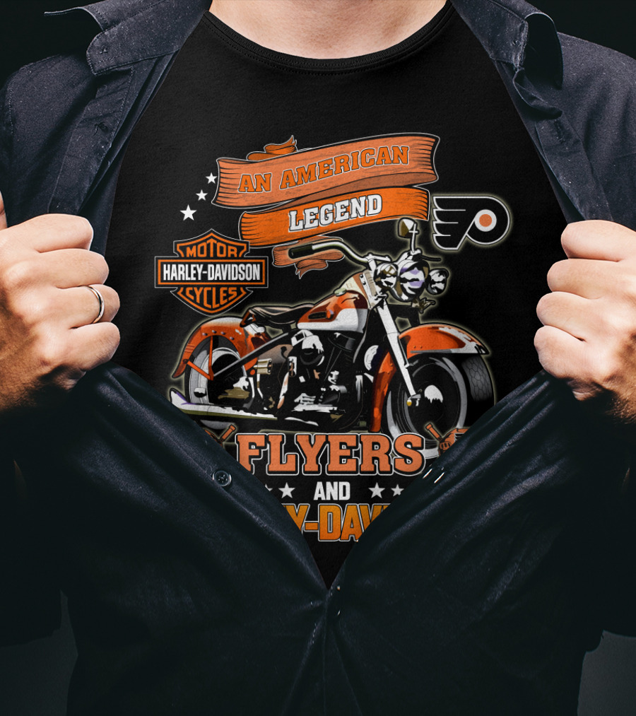 Philadelphia Flyers Harley Davidson An American Legend T-Shirt