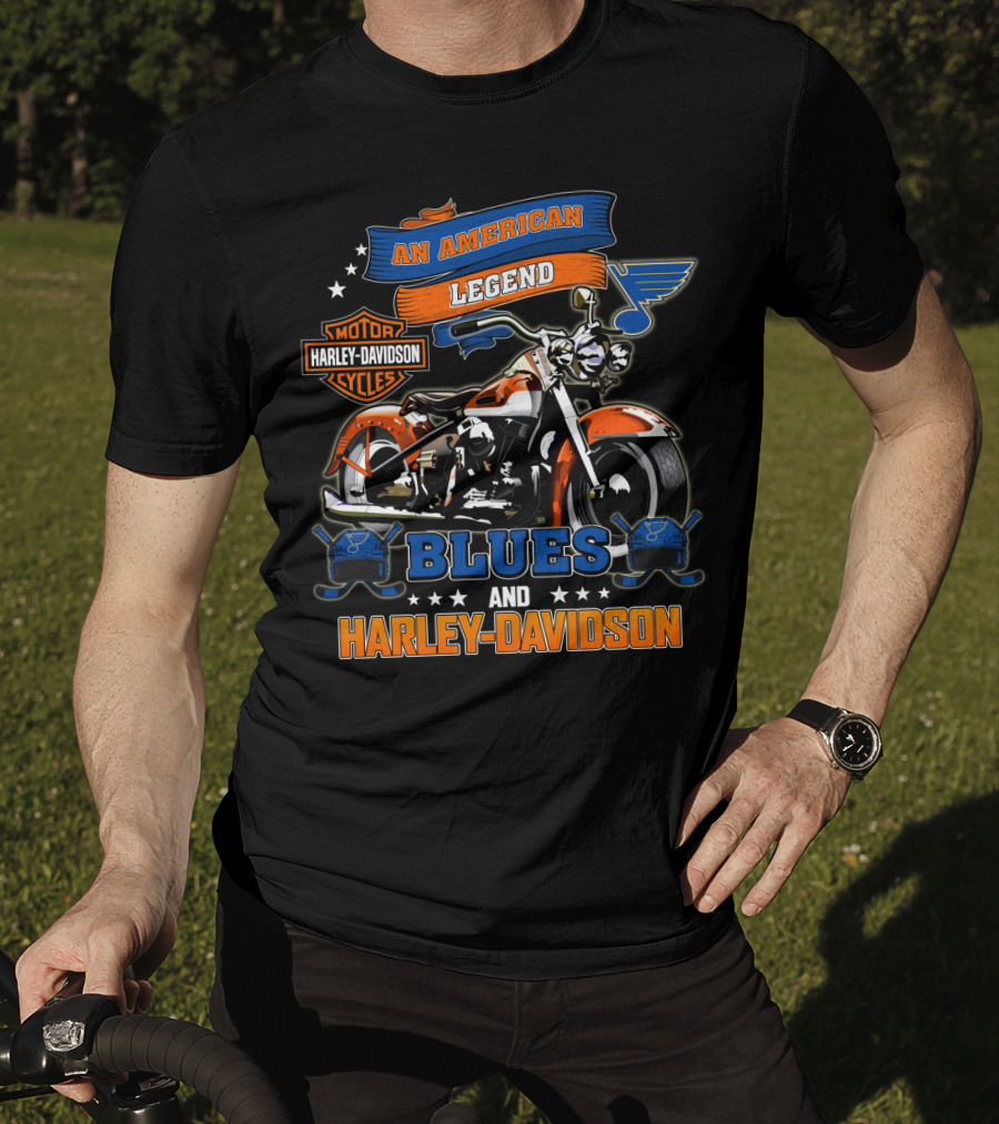 Blues Harley Davidson An American Legend Nhl T-Shirt