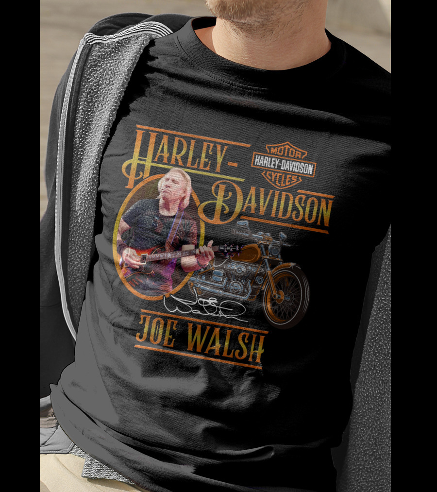 Harley Davidson Joe Walsh Motorcycle Rock Music T-Shirt