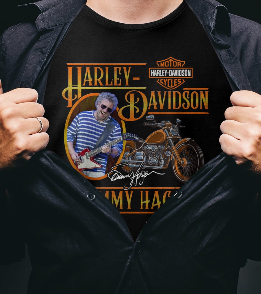 Harley Davidson Sammy Hagar Motor Cycles Signature Guitar Motorcycle T-Shirt