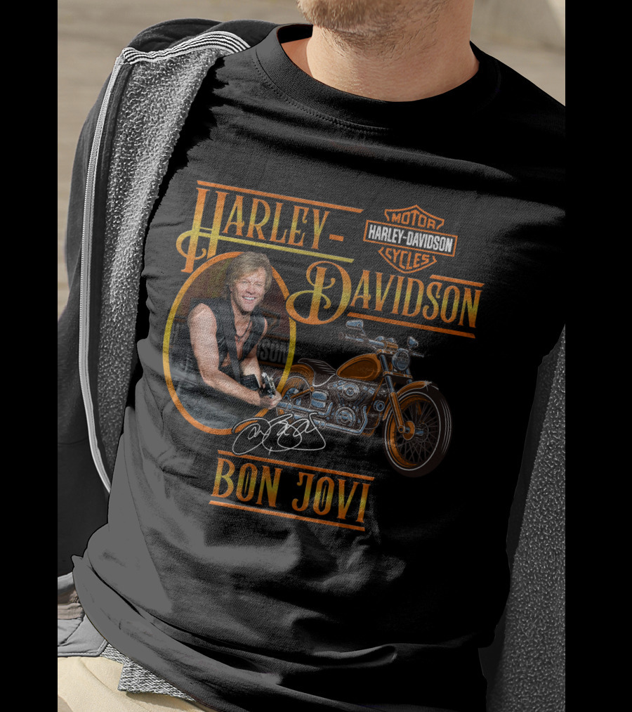 Harley Davidson Bon Jovi Motor Cycles T-Shirt