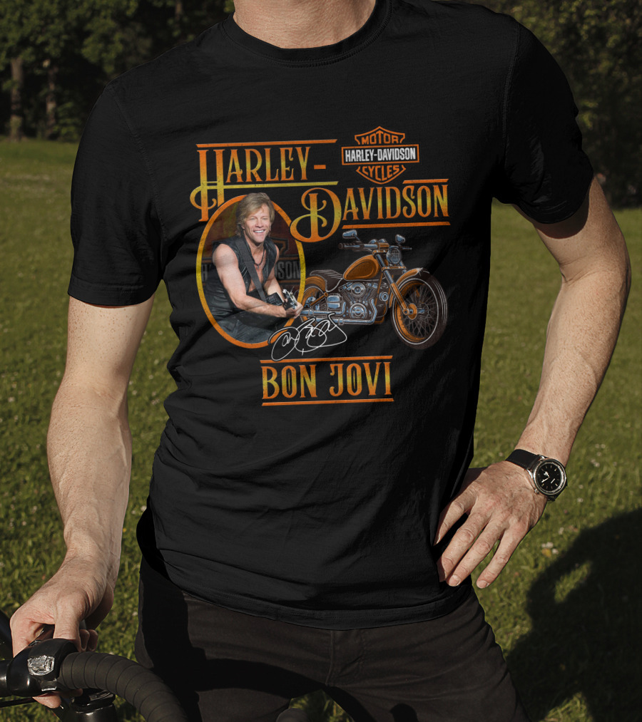Harley Davidson Bon Jovi Motor Cycles T-Shirt