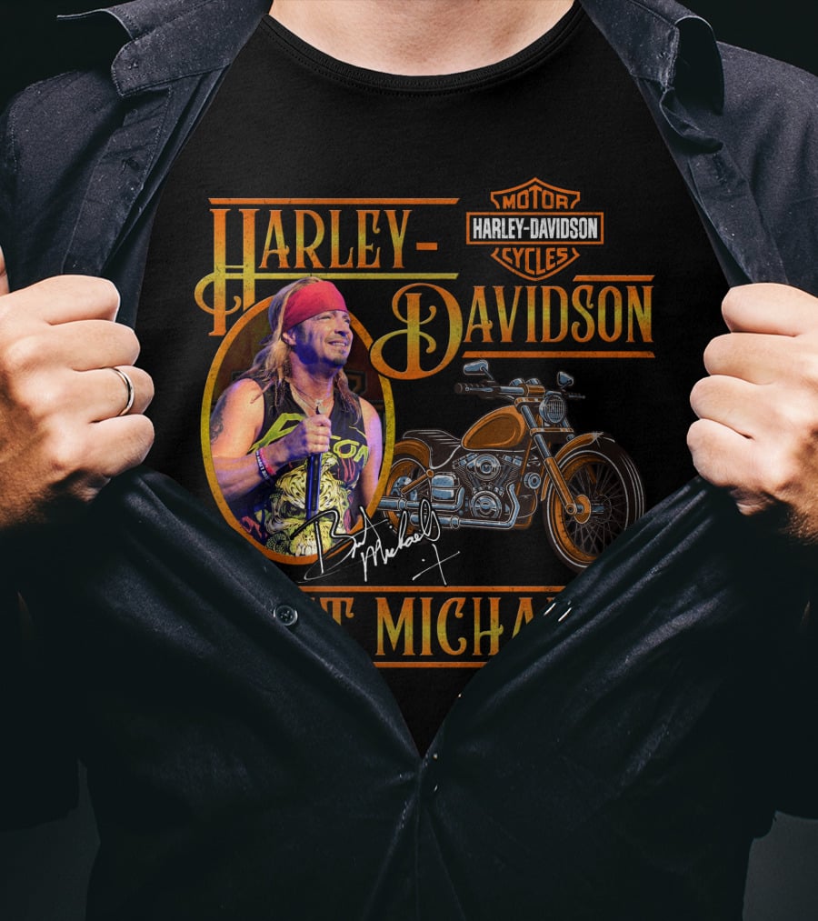 Harley Davidson Motor Cycles Bret Michaels T-Shirt