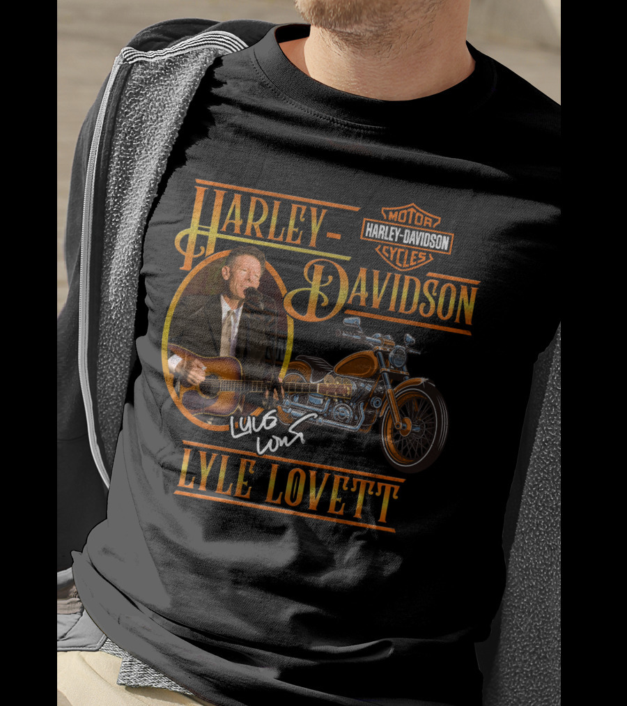 Harley Davidson Lyle Lovett Live Long Motor Cycles T-Shirt