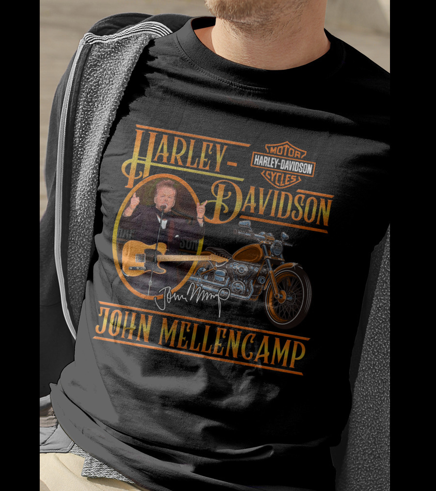 Harley Davidson John Mellencamp Motorcycle Enthusiast Edition T-Shirt