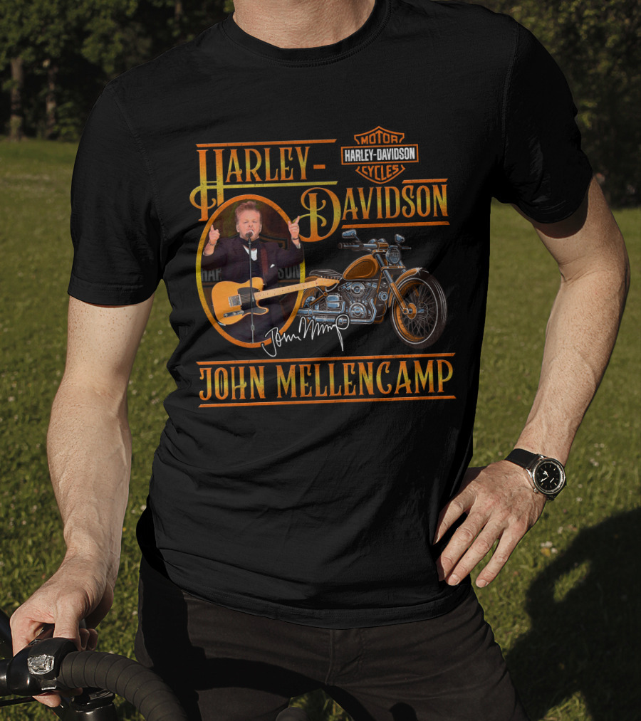 Harley Davidson John Mellencamp Motorcycle Enthusiast Edition T-Shirt