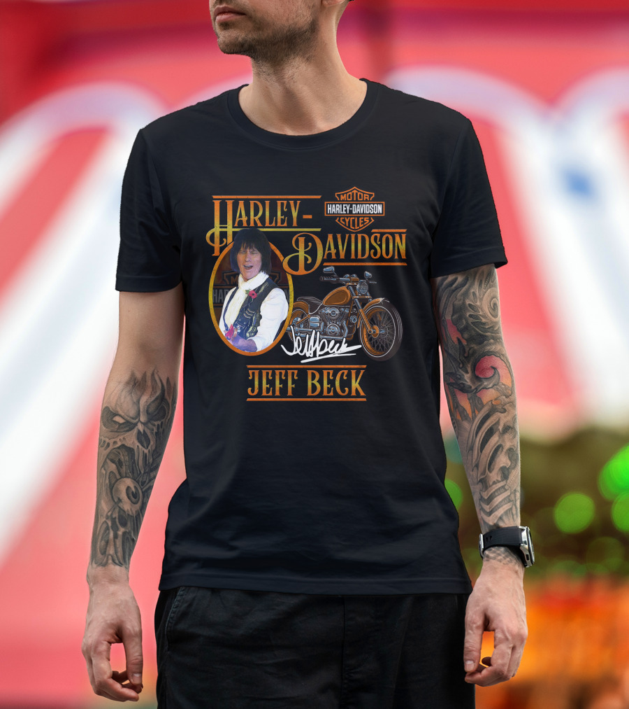 Harley Davidson Jeff Beck Motorcycles Signature T-Shirt