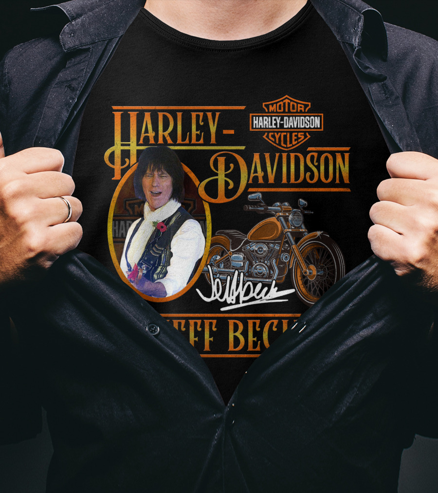 Harley Davidson Jeff Beck Motorcycles Signature T-Shirt