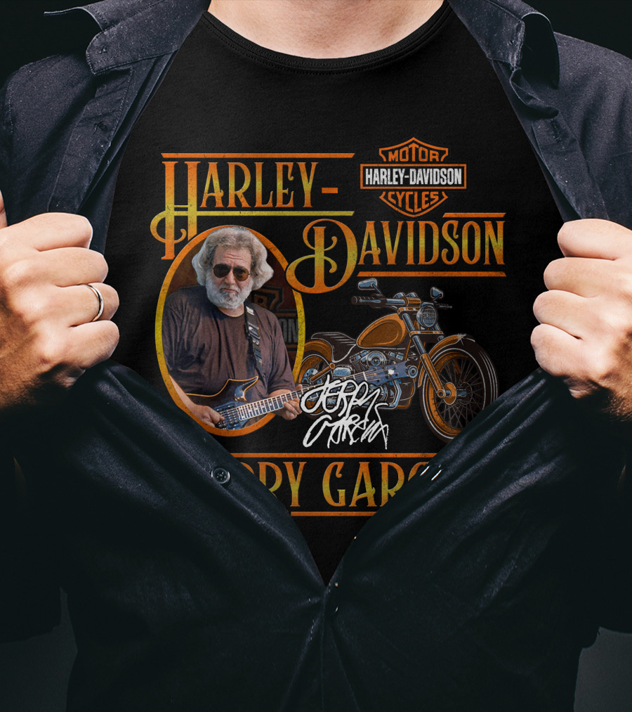 Harley Davidson Jerry Garcia Motorcycle Tribute T-Shirt