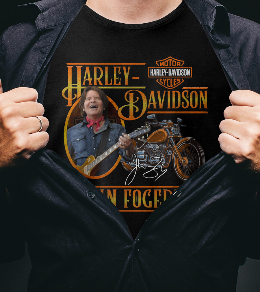 Harley Davidson Motor Cycles John Fogerty T-Shirt