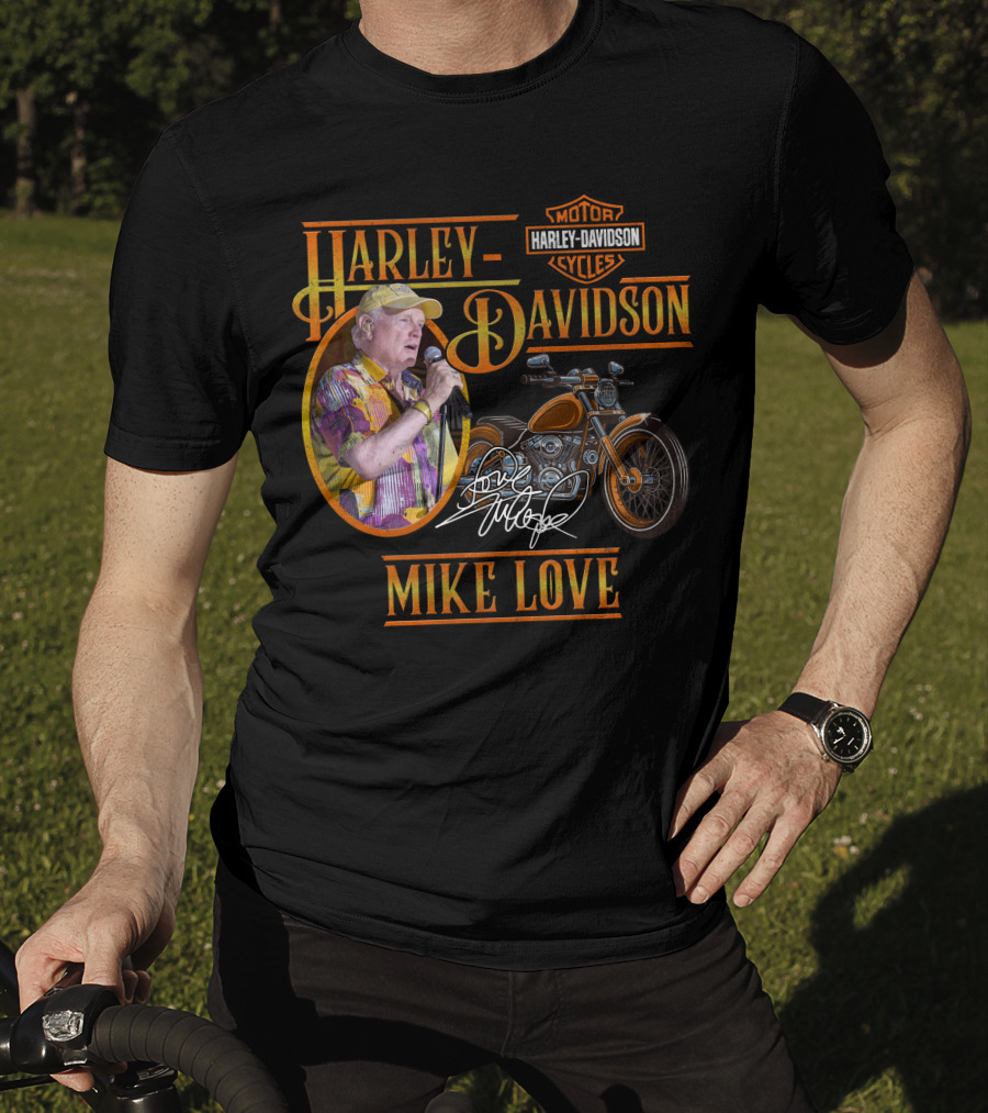 Harley Davidson Motor Cycles Mike Love Signature T-Shirt