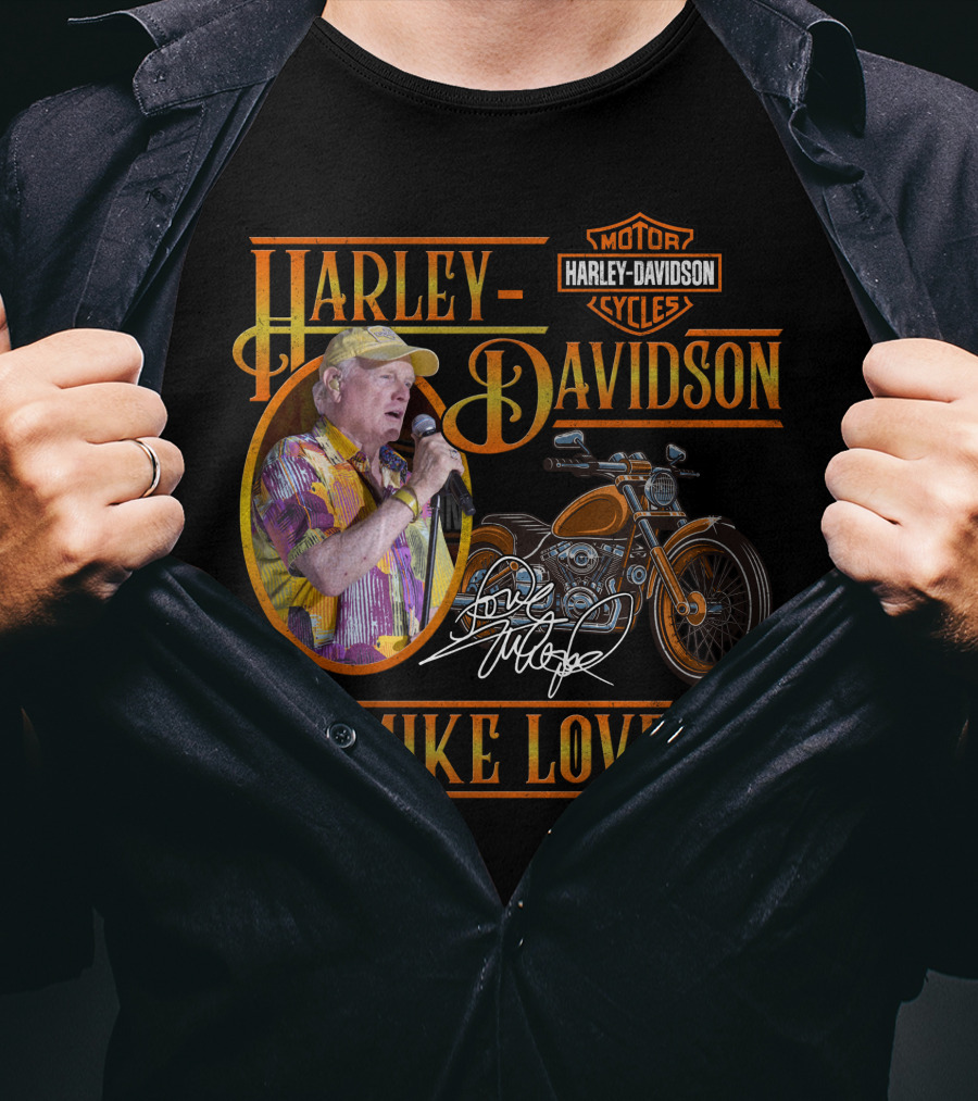 Harley Davidson Motor Cycles Mike Love Signature T-Shirt