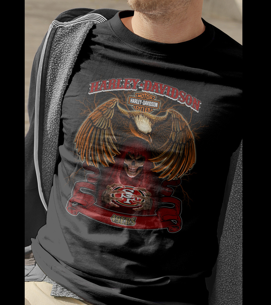 Harley Davidson Motorcycles San Francisco 49ers Nfl T-Shirt