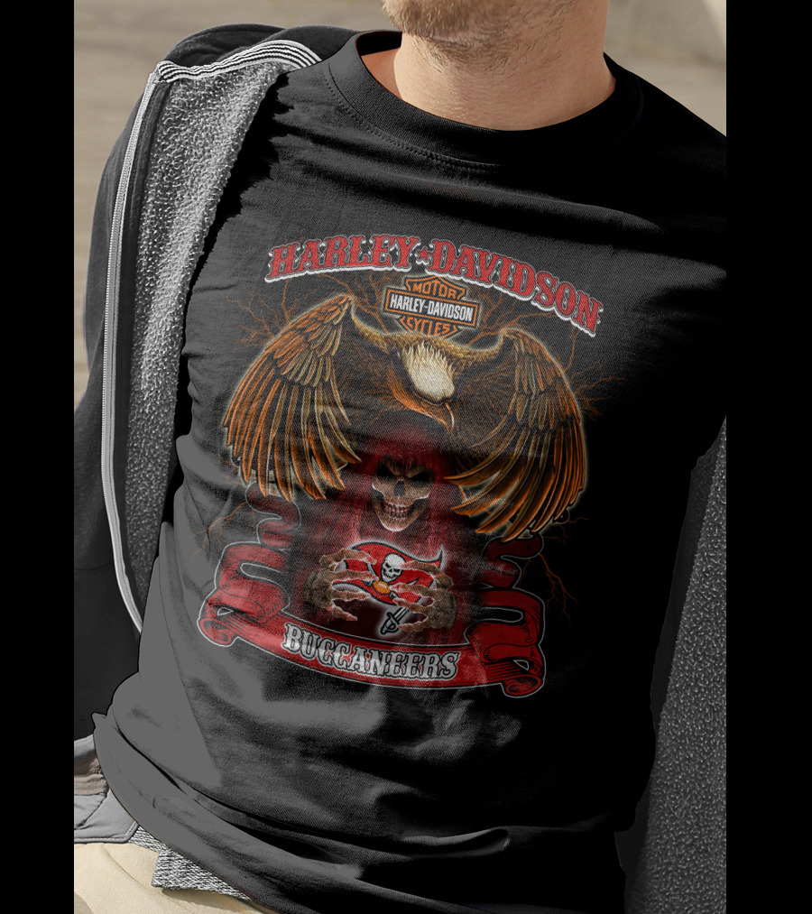 Harley Davidson Motor Cycles Buccaneers T-Shirt