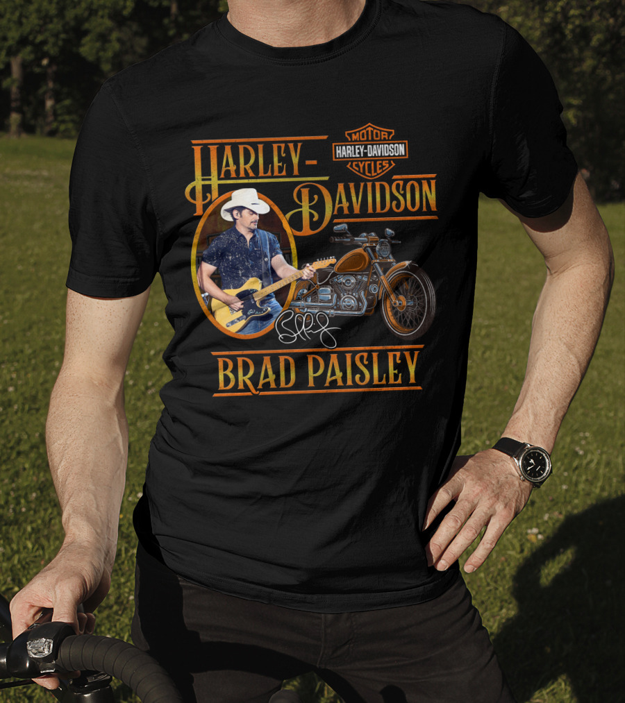 Brad Paisley Harley Davidson Motor Cycles T-Shirt