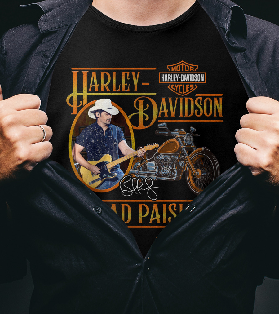 Brad Paisley Harley Davidson Motor Cycles T-Shirt