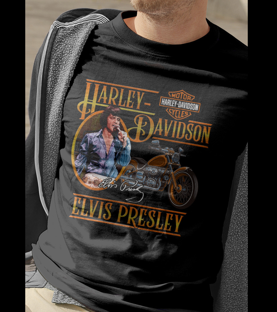 Harley Davidson Elvis Presley Motor Cycles T-Shirt