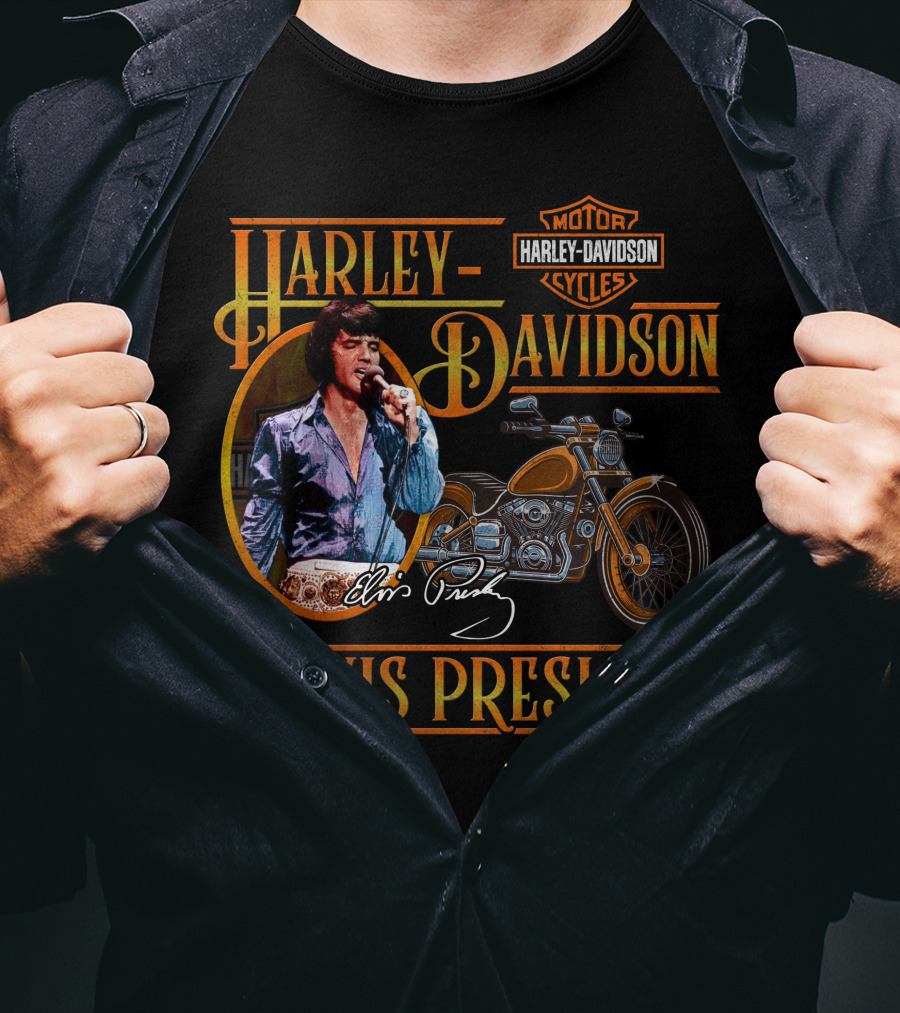 Harley Davidson Elvis Presley Motor Cycles T-Shirt