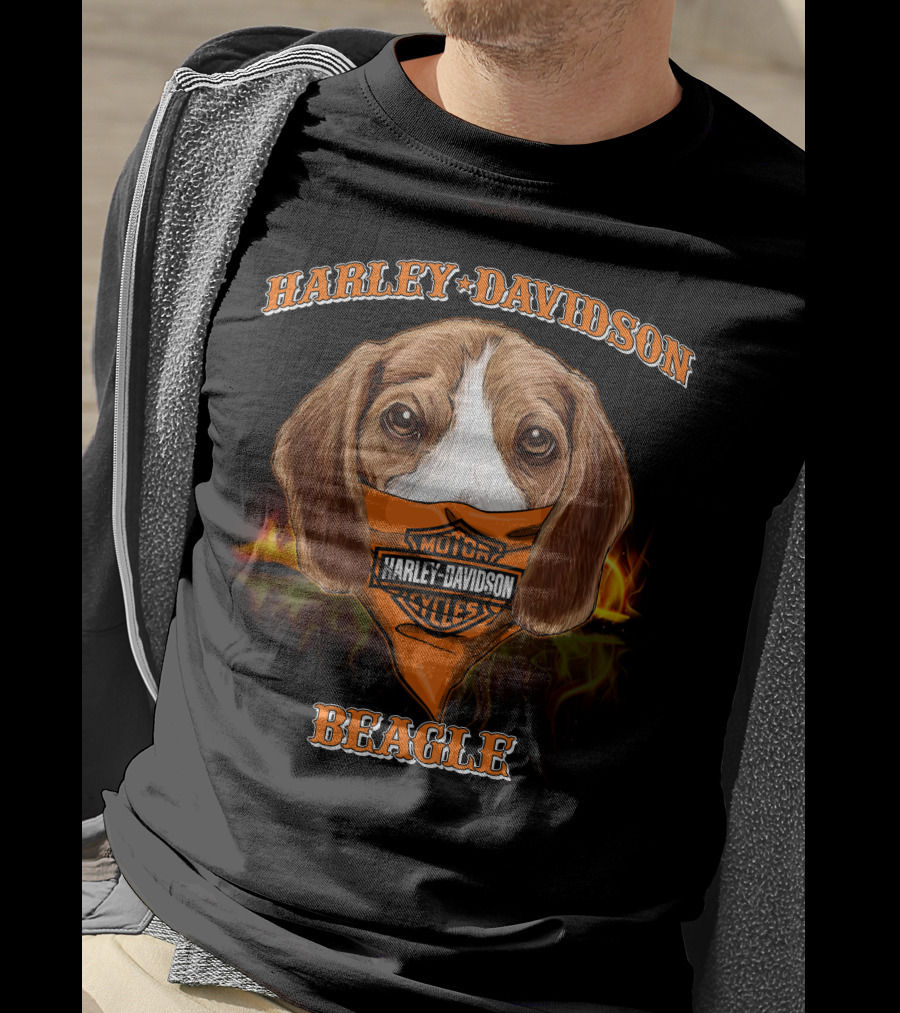 Harley Davidson Motorcycles Beagle T-Shirt