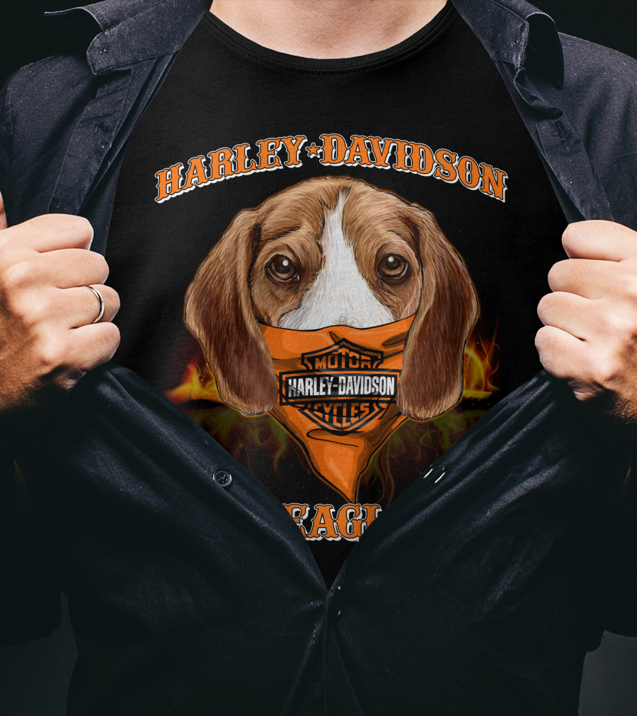 Harley Davidson Motorcycles Beagle T-Shirt