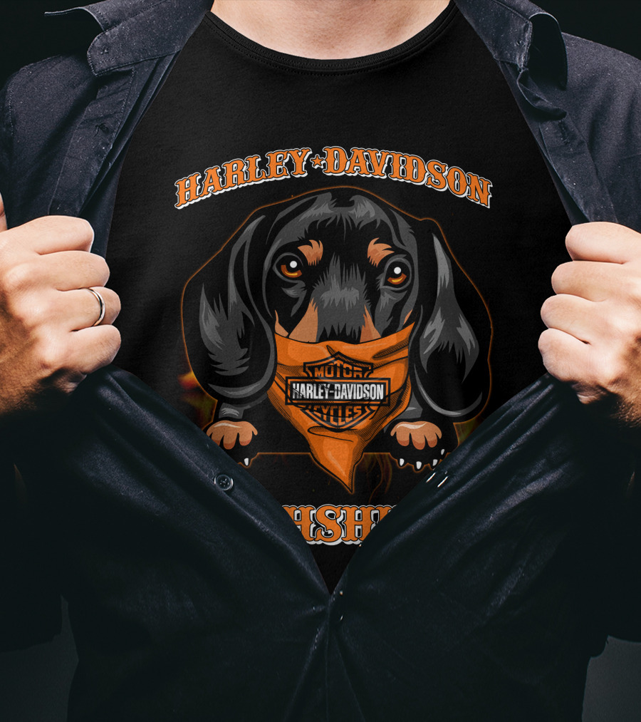 Harley Davidson Dachshund Motorcycles T-Shirt
