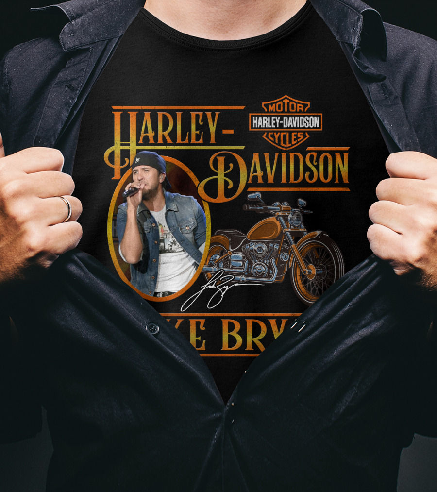 Luke Bryan Harley Davidson Motor Cycles T-Shirt