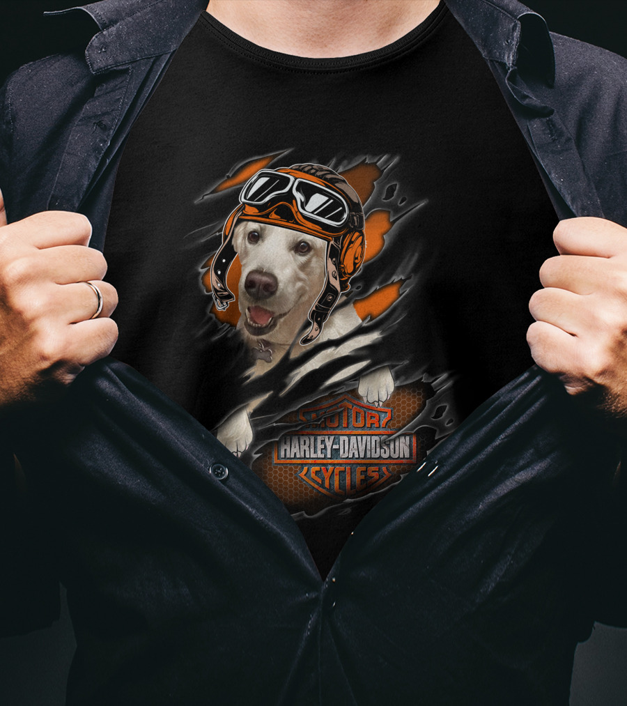 Labrador Retriever Harley Davidson Motor Cycles T-Shirt