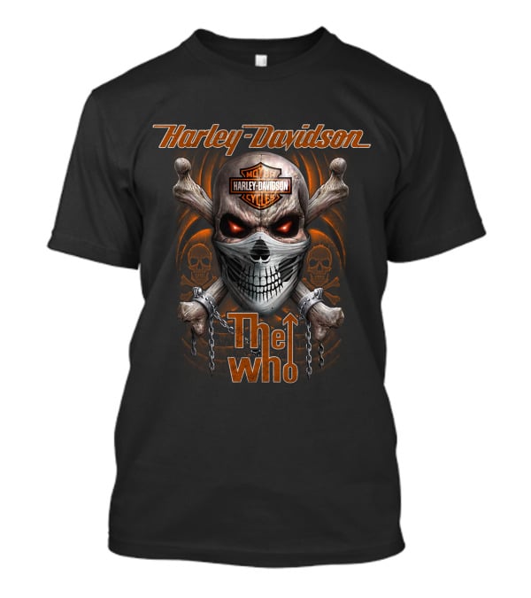 Harley Davidson Skull Crossbones The Who Motorcycles T-Shirt