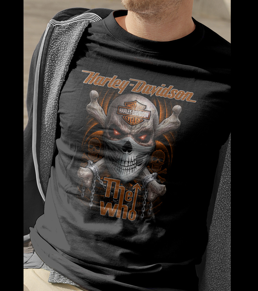Harley Davidson Skull Crossbones The Who Motorcycles T-Shirt