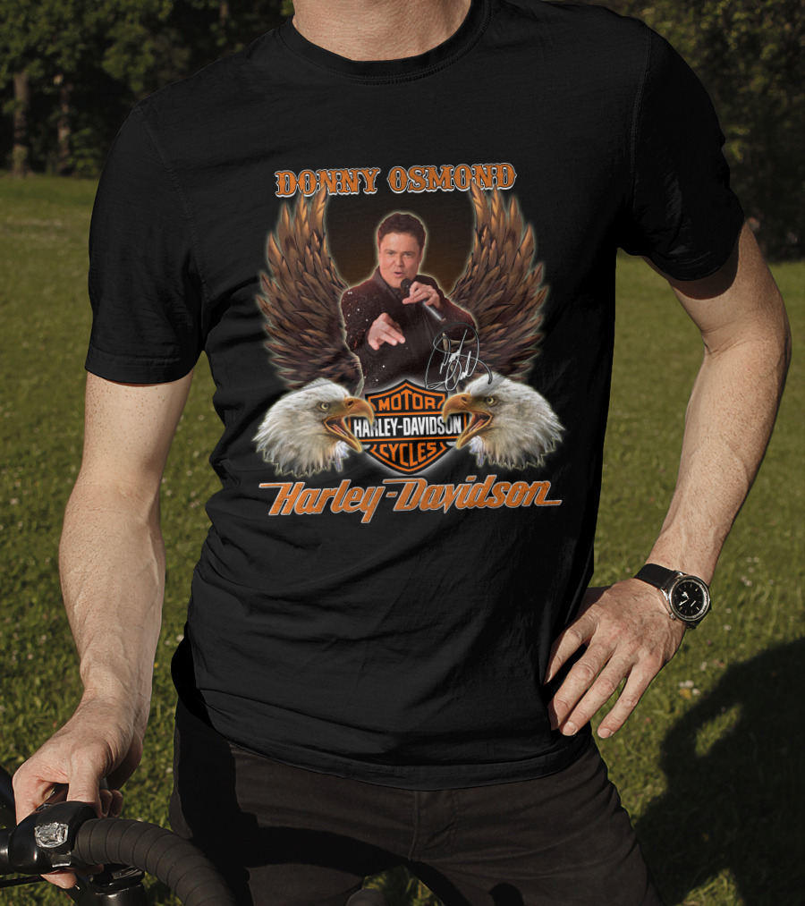 Donny Osmond Harley Davidson Motorcycles Eagles T-Shirt