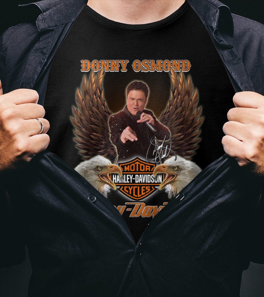 Donny Osmond Harley Davidson Motorcycles Eagles T-Shirt