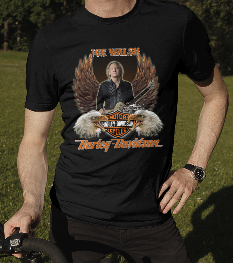 Joe Walsh Harley Davidson Motor Cycles Eagles Guitar T-Shirt