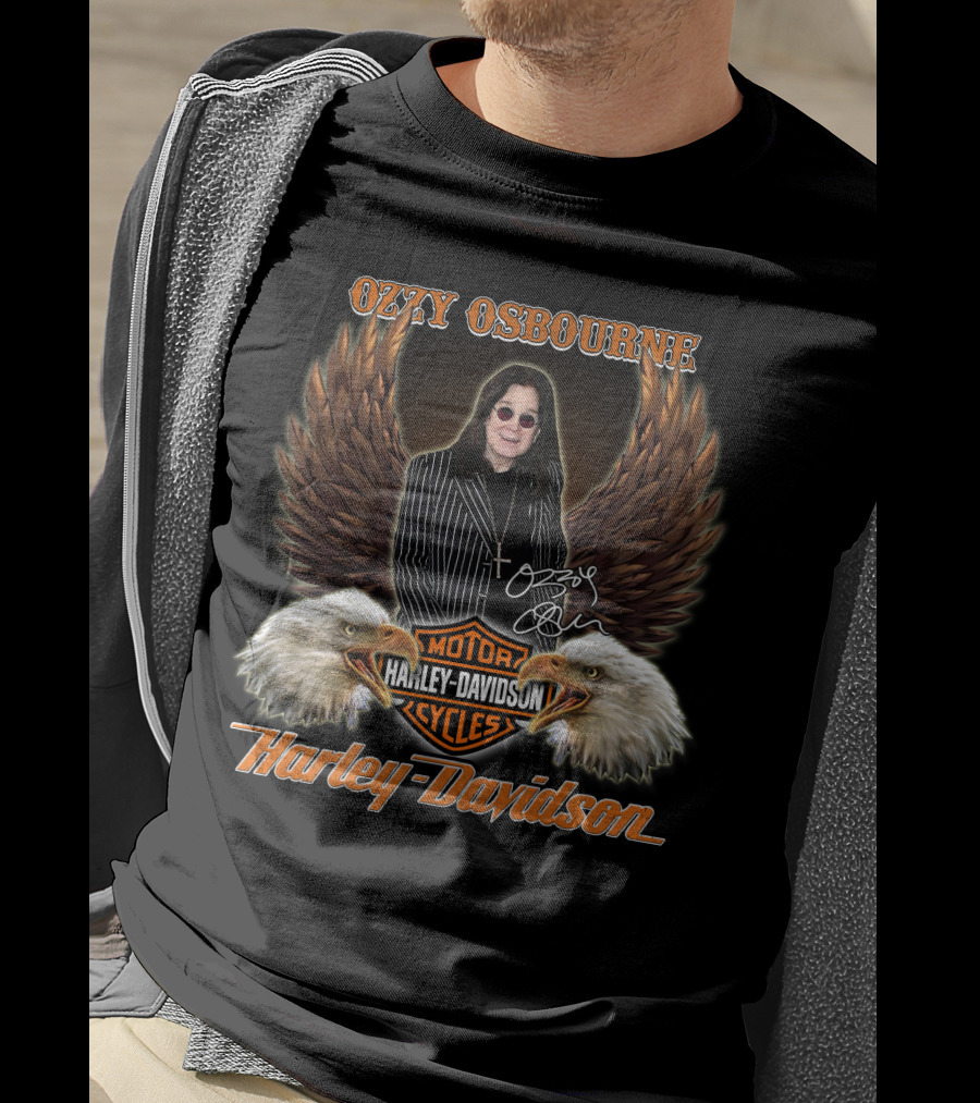 Ozzy Osbourne Harley Davidson Motor Cycles T-Shirt