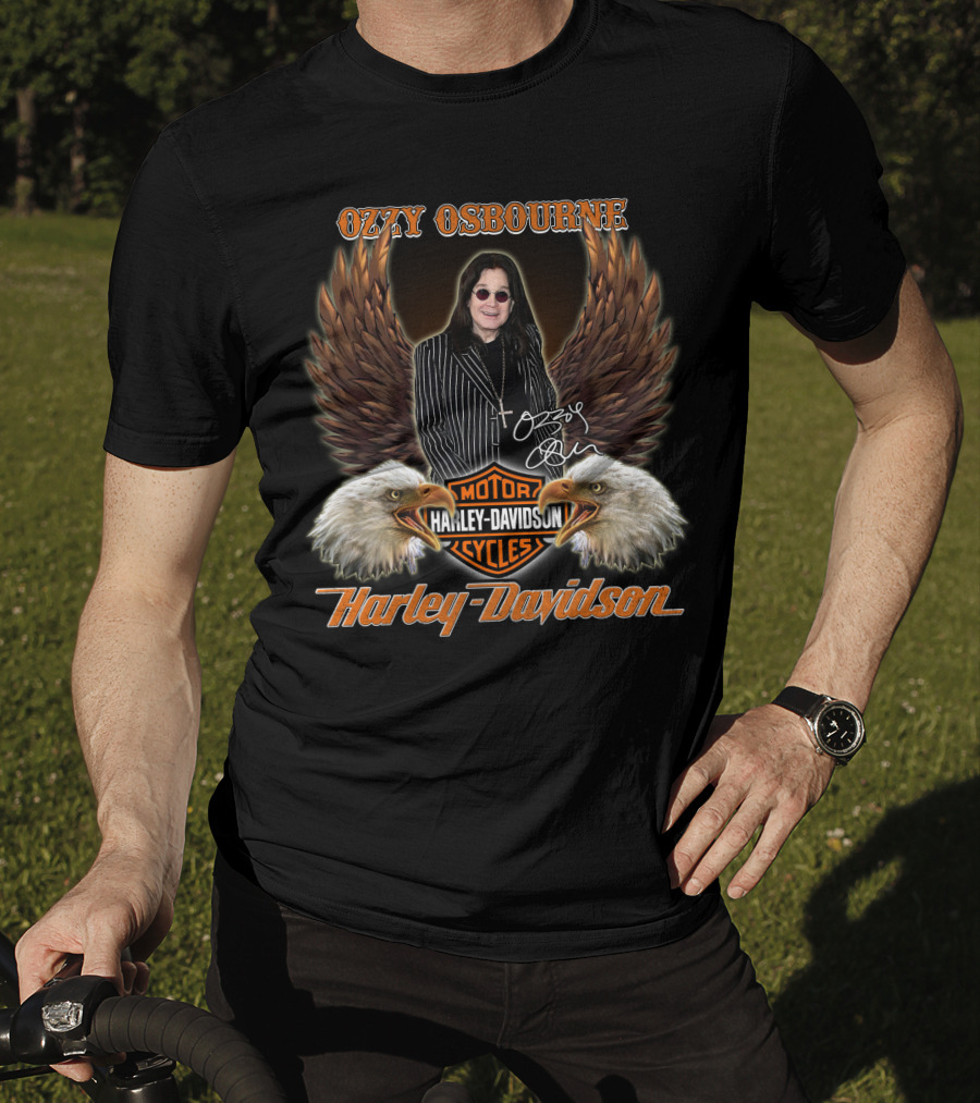Ozzy Osbourne Harley Davidson Motor Cycles T-Shirt