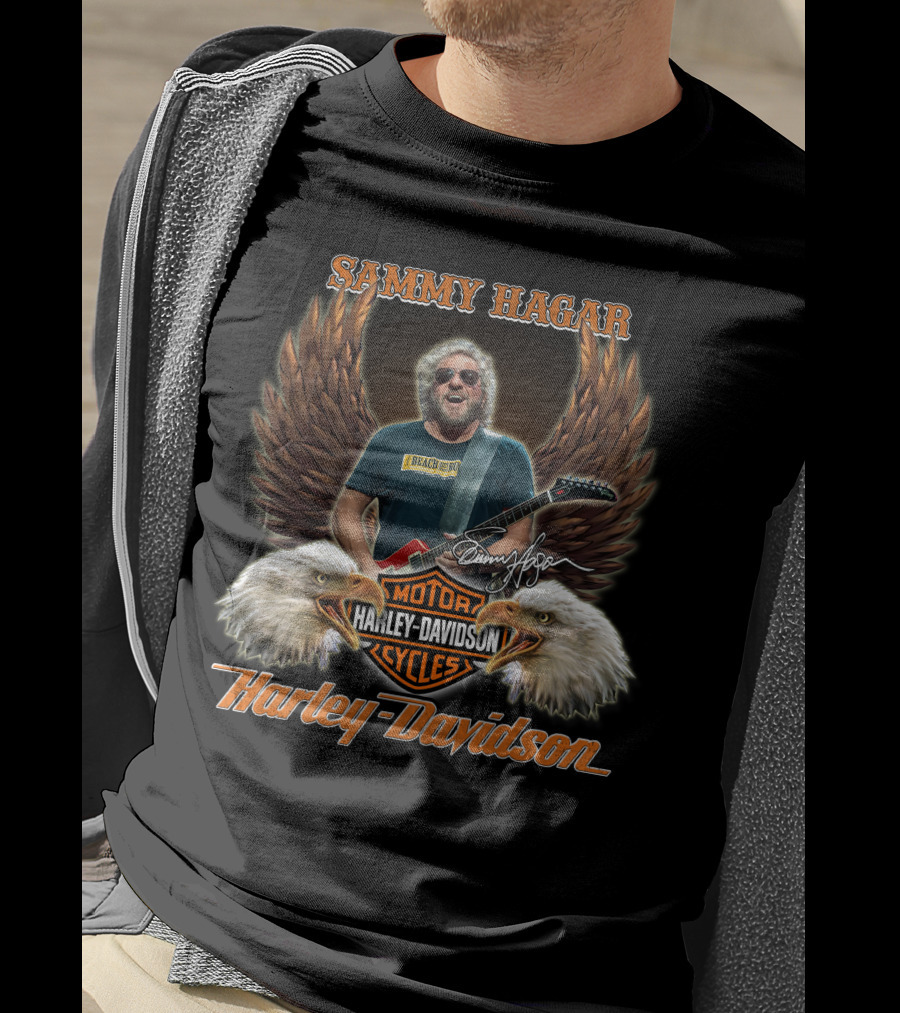 Sammy Hagar Harley Davidson Motorcycles Eagles T-Shirt