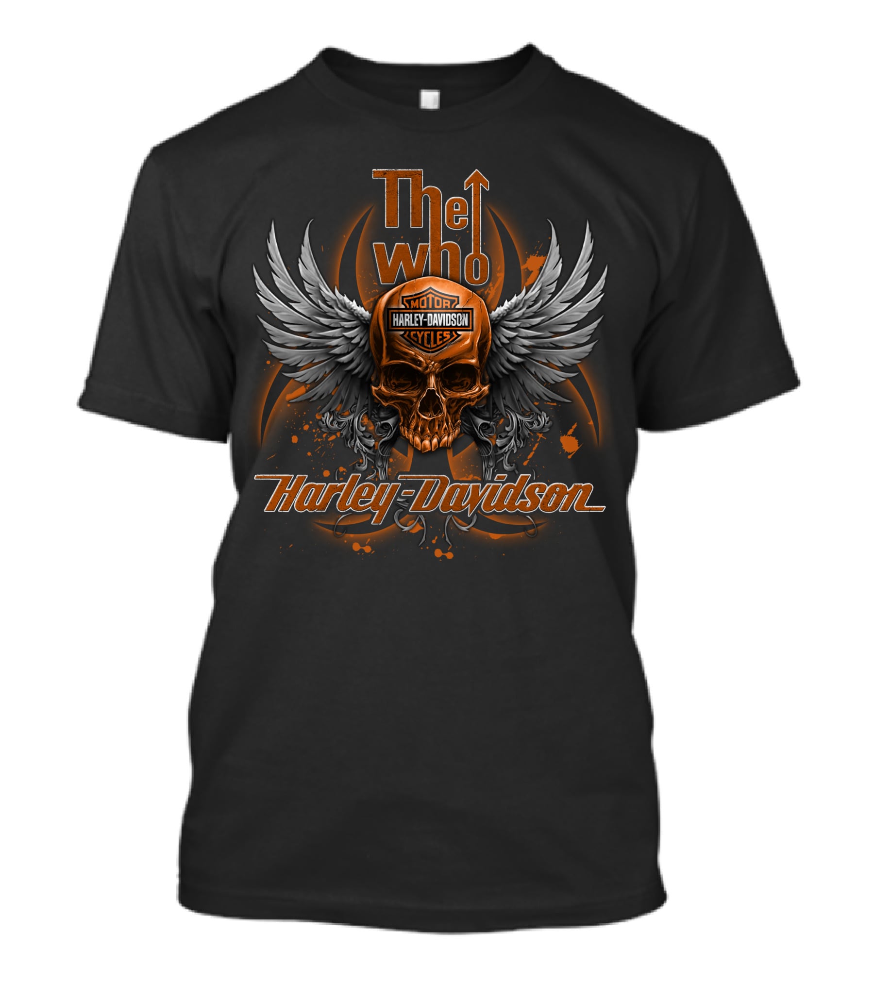 The Who Harley Davidson Skull Wings Motor Cycles T-Shirt
