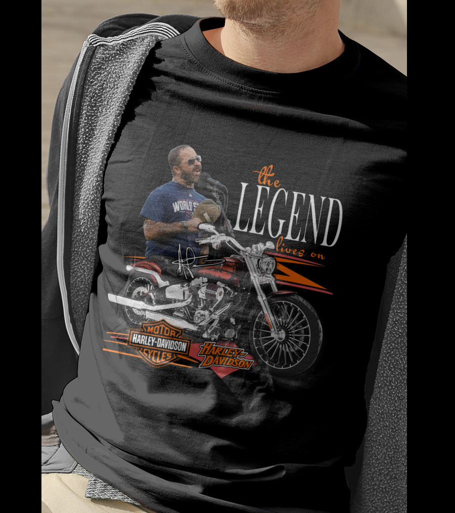 The Legend Lives On Harley Davidson Aaron Lewis World Tour T-Shirt